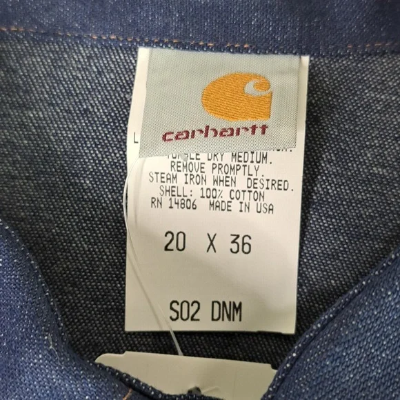 Carhartt Vintage Western Denim Pearl Snap Shirt Size 20x36 🇺🇸(3XL-4XL) - Picture 4 of 11